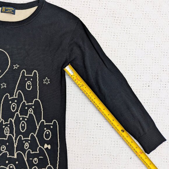 RIVET & SURGE Sweater Dress Cat and Bears Size M Japanese Brand - Picture 5 of 7